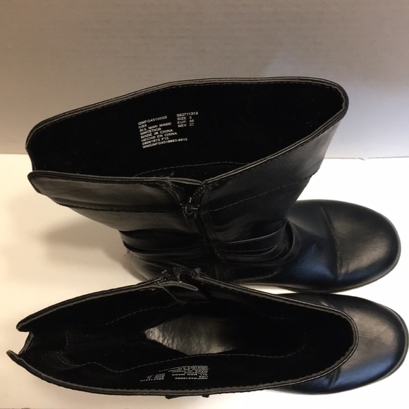 NO BRAND SIZE 3 KNEE HIGH STRAPPY BOOTS FULL SIDE ZIP (us size 3 ) - Picture 5 of 6